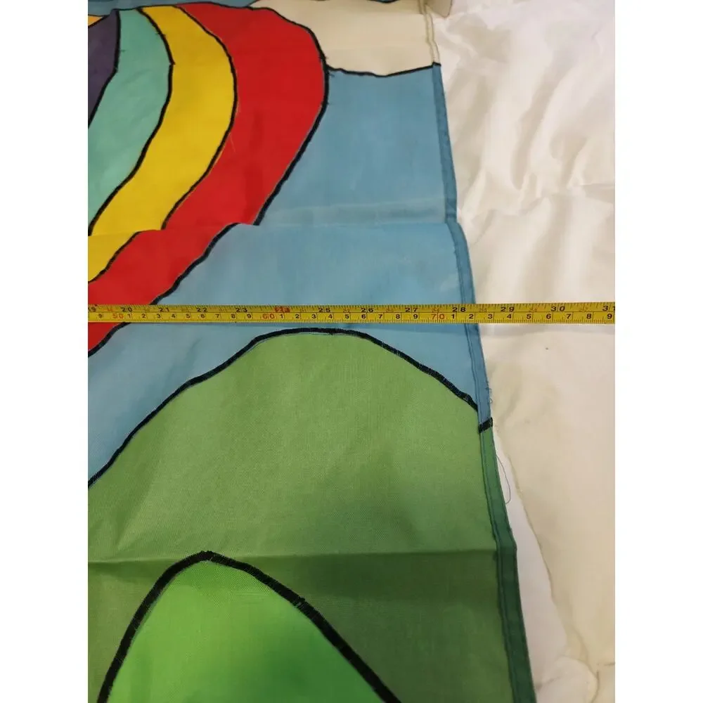 Vtg 90's 100% Nylon Large Outdoor Hot Air Balloon Banner Garder Decor Y2K